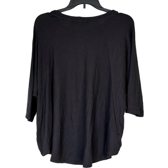 Composition Women's Oversized Loose Fit Round Neck Black S/STop Size Small - Picture 3 of 6